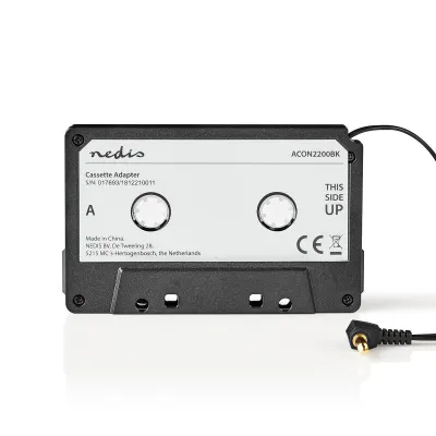 Car Radio Cassette Adapter | 3.5 mm | Cable length: 1.00 m | Black