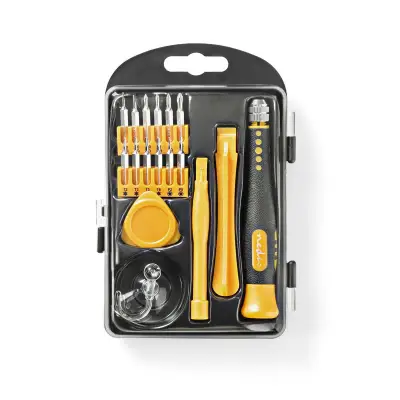 Phone/tablet repair set, 17-in-1, PC / Smartphone / Tablet, Philips bits, Slotted bits
