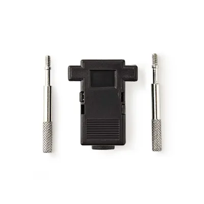 D-sub Connector Hood | D-sub 9-pin | Neutral | Nickel Plated | Pvc | Black | Envelope