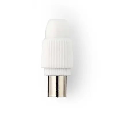 IEC (Coax) Connector, Straight, Male, Nickel Plated, 75 Ohm
