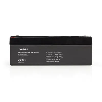 Battery, Lead-Acid, Rechargeable, 12 V, 2000 mAh