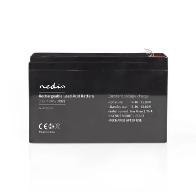 Battery, Lead-Acid, Rechargeable, 12 V, 7200 mAh