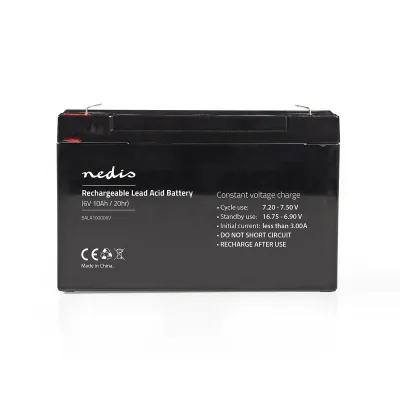 Battery, Lead-Acid, Rechargeable, 6 V, 10000 mAh