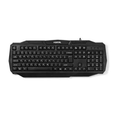 Wired Gaming Keyboard, USB 2.0, Membrane Keys, LED, US International