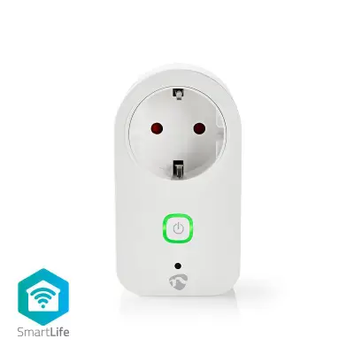 Smartlife Smart Plug | Wi-fi | Power Meter | 3680 W | Plug With Earth Contact / Type F (cee 7/7) | -20 - 50 °c | Android™ / Ios | White, Nedis