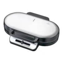 Double waffle maker 1200W Black / Stainless Steel