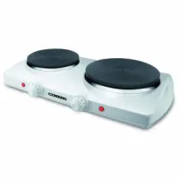 Double Electric Hot Plate, 2300 W, Ø 18.5 + 15.5 cm, 5 Heat settings, Non-slip feet