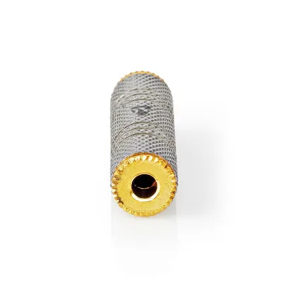 Stereo Audio Adapter | 3.5 mm Female | 3.5 mm Female | Gold Plated | Straight | Aluminium | Gold / Metal | 1 pcs | Cover Window Box