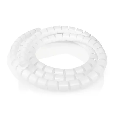 Cable Management | Spiral Sleeve | 1 pcs | Maximum cable thickness: 28 mm | PE | White