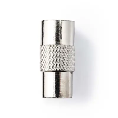 Satellite & Antenna Adapter, IEC (Coax) Male, IEC (Coax) Female, Nickel Plated, 75 Ohm