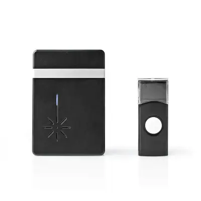 Wireless Doorbell Set, Battery Powered, 3 V DC, 1x CR2032, Volume: 80 dB
