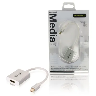 Mini Displayport Cable Mini Displayport Male - Hdmi Male 0.20 M White