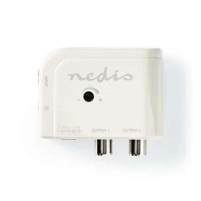 Catv Amplifier | Gain: 15 Db | 50 - 694 Mhz | Number Of Outputs: 2 | Gain Control | White