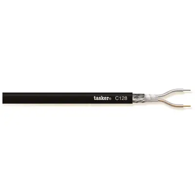 Microphone Cable on Reel 2x 0.35 mm² 100 m Black