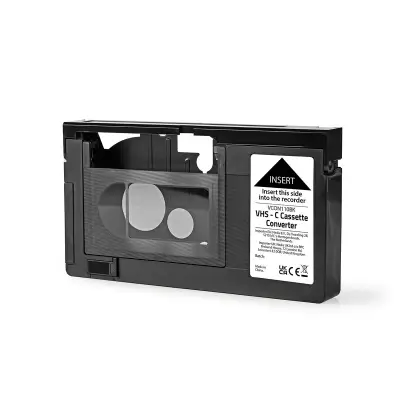 VHS Converter, Conversion: VHS-C to VHS, Plug and play, Black