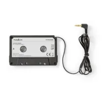 Car Radio Cassette Adapter, 3.5 mm, Cable length: 1.00 m, Black