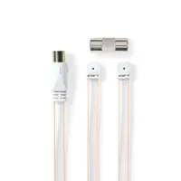 Coax Cable, IEC (Coax) Male, Open, Nickel Plated, 50 Ohm