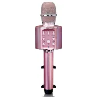 Bluetooth® Karaoke microphone with speaker & lighting Pink