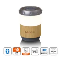 Lantern with built-in Bluetooth® speaker Bamboo