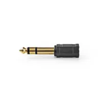 Stereo Audio Adapter, 6.35 mm Male, 3.5 mm Female, Gold Plated, Straight