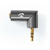 Stereo Audio Adapter, 3.5 mm Male, 3.5 mm Female, Gold Plated, Straight