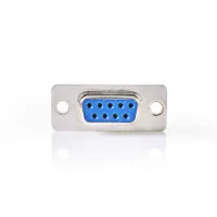 D-Sub Chassis Mount, D-SUB 9-Pin Female, Silver, Box