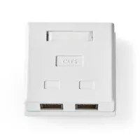 Network Wall Box, Surface Mount, 2 port(s), UTP CAT6, Straight