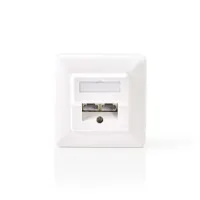 Network Wall Box, Flush Mount, 2 port(s), CAT5e, Straight