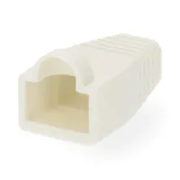 Strain Relief Boot, RJ45, PVC, White, Box