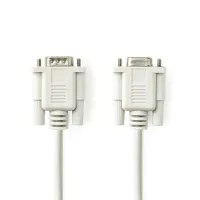 Serial Cable, D-SUB 9-Pin Male, D-SUB 9-Pin Female, Nickel Plated, 2.00 m