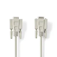 Serial Cable, D-SUB 9-Pin Male, D-SUB 9-Pin Female, Nickel Plated, 3.00 m