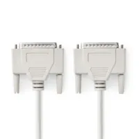 Serial Cable, D-SUB 25-Pin Male, D-SUB 25-Pin Male, Nickel Plated, 2.00 m
