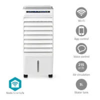 SmartLife Mobile Air Cooler, Watertank capacity: 5 l, 3-Speed, 215 m³/h, Oscillation