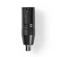 XLR Adapter, XLR 3-Pin Male, RCA Female, Nickel Plated, Straight