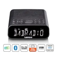 Clock radio with DAB+/FM, Bluetooth® and large dimmable LCD display