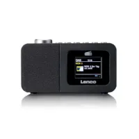 DAB+/FM Radio alarm clock with colour display, sleep timer, and dual alarm function Black