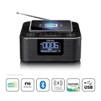 Stereo clock radio with DAB+ FM Bluetooth® wireless charge