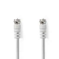 Satellite & Antenna Cable, F Male Quick, F Male Quick, Nickel Plated, 75 Ohm