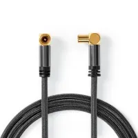 Coax Cable, IEC (Coax) Male, IEC (Coax) Female, Gold Plated, 75 Ohm