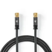Satellite & Antenna Cable, F Male, F Male, Gold Plated, 75 Ohm