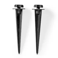 Ground Spike, 2 pcs, Aluminium, Black