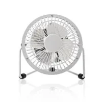 Table Fan, USB Powered, Diameter: 100 mm, 3 W, 1-Speed Setting