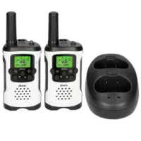 Set of 2 two-way radios 7 km White / Black