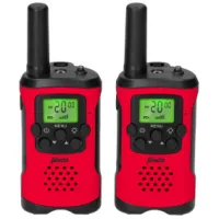 Set of 2 walkie talkies range up to 7 kilometers Red / Black
