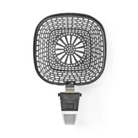 Hot Air Fryer Grill Pan, Non stick coating, Dishwasher safe, Metal, Grey