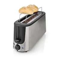 Toaster, Stainless Steel Series, 2 Bread Slices, 1 Long Slot, Browning levels: 6