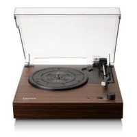 Record player with Bluetooth®, two built-in speakers, and AT3600L cartridge Wood