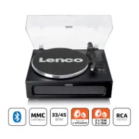 Turntable with 4 speakers built-in and Bluetooth® reception Black