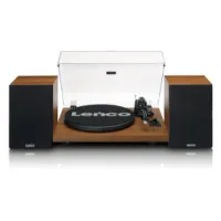 Record player with built-in amplifier and Bluetooth® plus 2 external speakers Wood