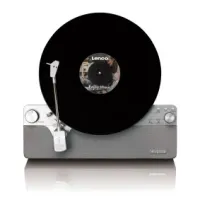 Fully automatic vertical record player with built-in speakers and Bluetooth Silver